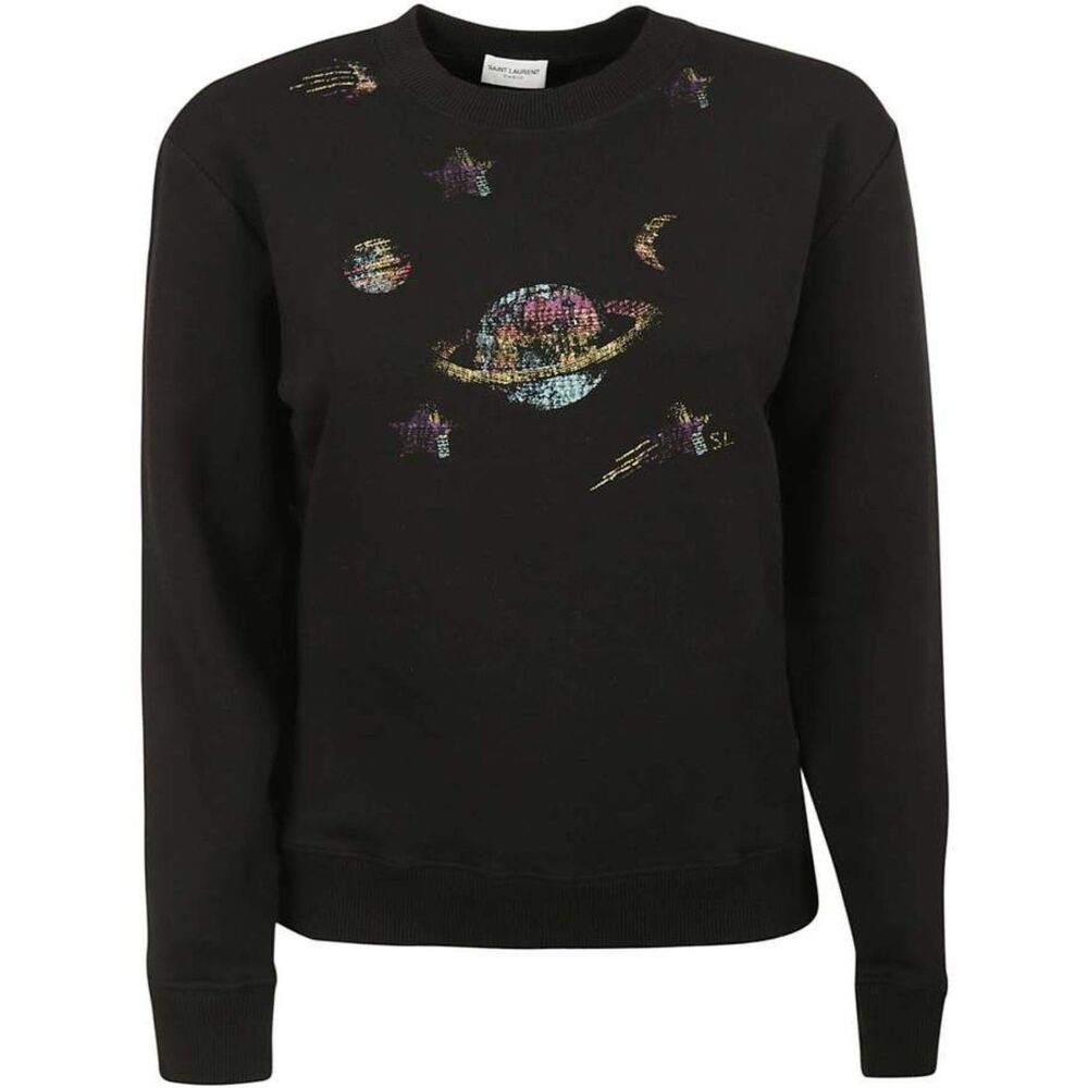 Saint Laurent Space Print Crew Neck